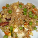 Chinese rice with Tofu and Almonds