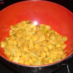 Green lentil curry