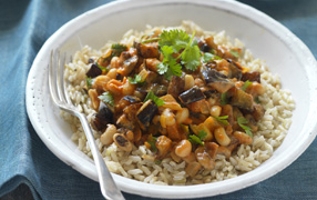 Black-eyed beans with rice