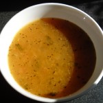 Apple and carrot soup (tastes nothing like apple and carrot juice)