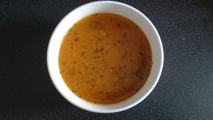 Vegetable soup with broccoli, cauliflower and carrots
