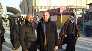 Me and my dad and Ali ibn Abu Talib (Outside Imam Ali's Shrine in Najaf, Iraq)