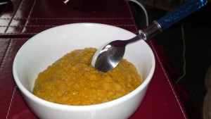 Red lentils and buckwheat