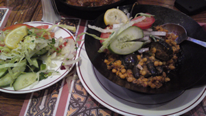 Chana Dal and Aubergine at New Tayyabs Restaurant, Whitechapel, London