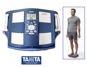 The Tanita BC545 Advanced BIA (Bioelectrical Impedance Analysis) Scales sends electricity through your hands as well as your feet to give you a segmented body fat reading including visceral fat