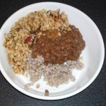 White dal, brown lentils and buckwheat White dal, brown lentils and buckwheat